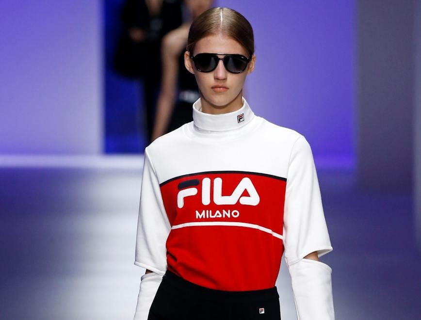 fila_ready to wear spring summer 2019 _milan fashion week september 2018 clothing apparel sunglasses accessories accessory sleeve long sleeve person human shirt
