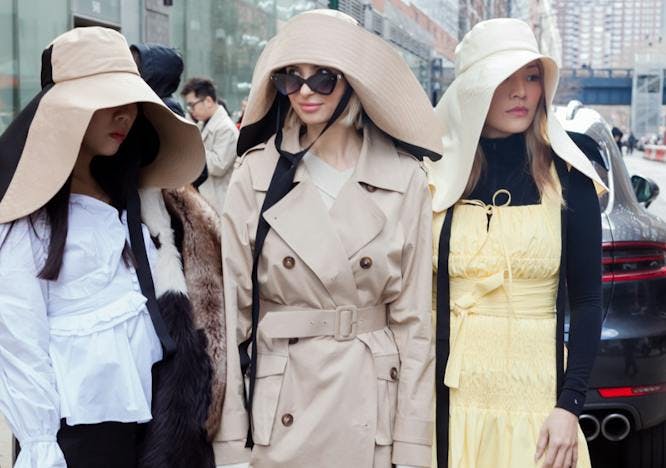 clothing apparel person human sunglasses accessories overcoat coat hat trench coat