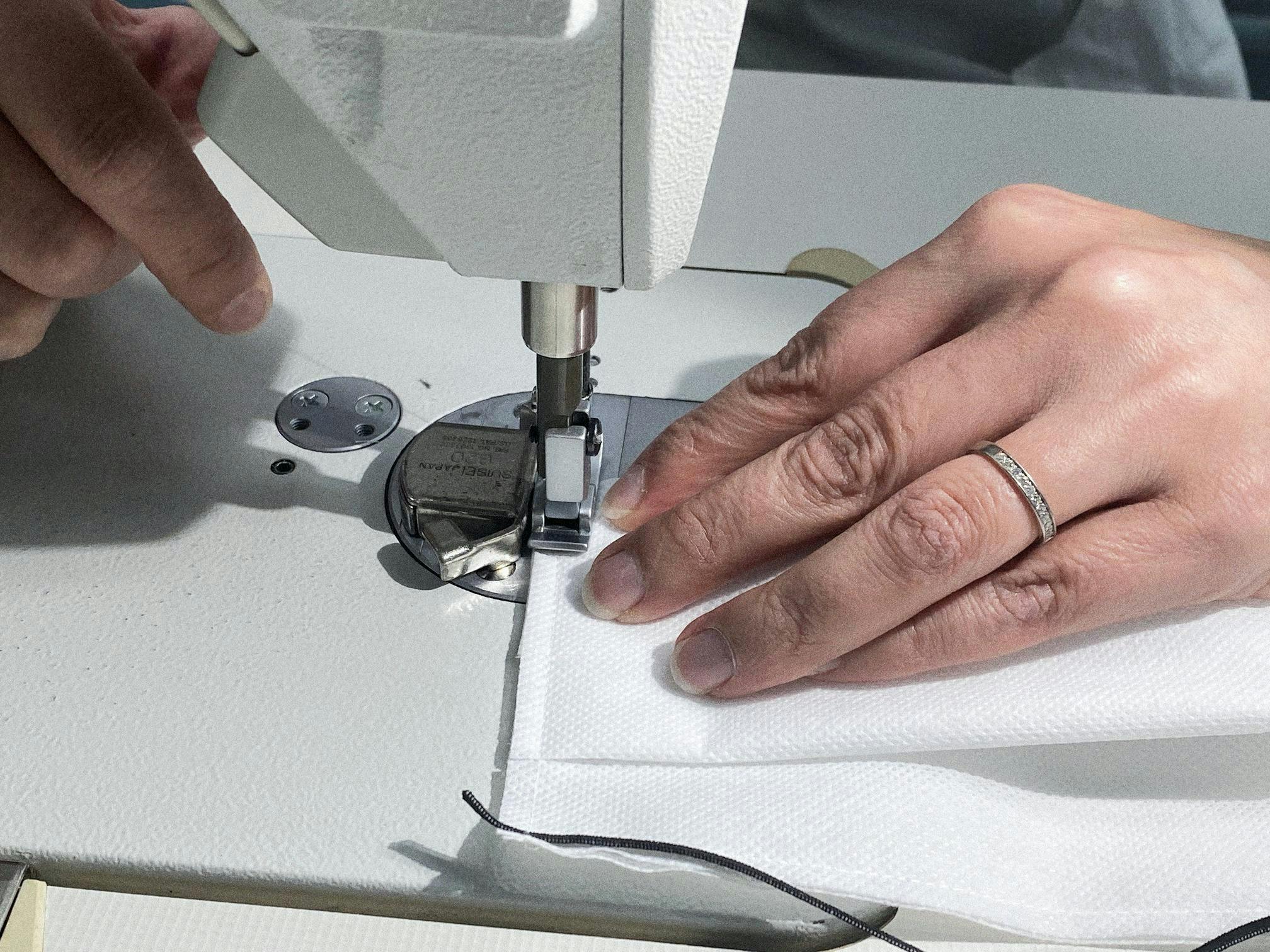 person human finger sewing